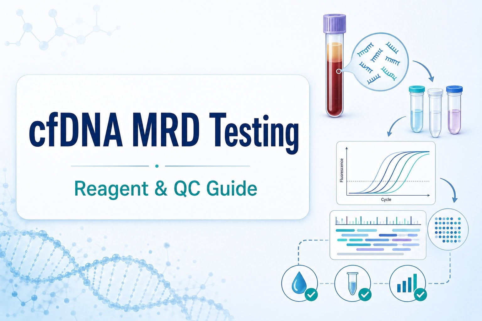 cfDNA MRD testing reagent and QC guide cover illustration
