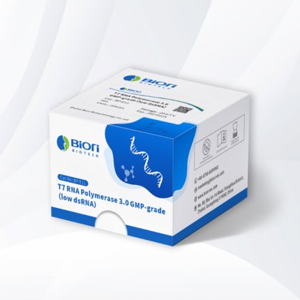 T7 RNA Polymerase 3.0 GMP-grade low dsRNA product packaging